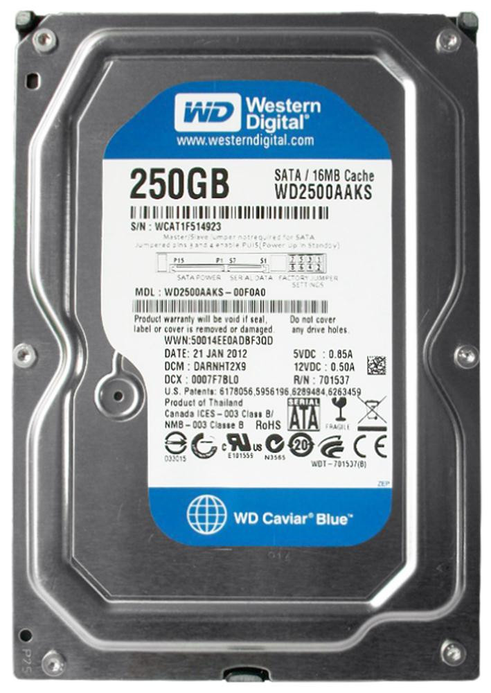 00f914eb39bee16ebcdb9ed49952b06d__80483.1698701944.jpg WD2500AAKS | Western Digital | Caviar Blue 250Gb 7200Rpm Sata 3Gbps 16Mb Cache 3.5-Inch Internal Hard Drive - Image 1