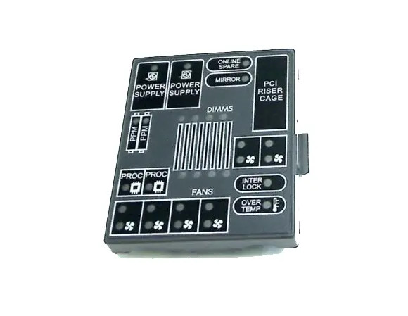 012528-001_f3cviba0wak85qy2__39573.1707324201-1.jpg 012528-001 | HP | Front System Insight Display Panel with Cover for ProLiant DL380 G5 Server - Image 1