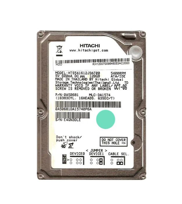0a50681-o_am32w7u6nbbhtiuo__31968.1696345138.jpg 0A50681 | HITACHI | TRAVELSTAR 120GB 5400RPM ATA-100 8MB CACHE 2.5-INCH HARD DRIVE - Image 1