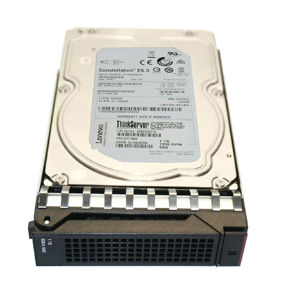 0da29293c65da8d9b5ead42f18c2b770__11473.1698707241.jpg 4XB0G45716 | Lenovo | 1Tb 7200Rpm Sas 6Gbps Hot Swap 3.5-Inch Internal Hard Drive For Thinkserver G5 - Image 1
