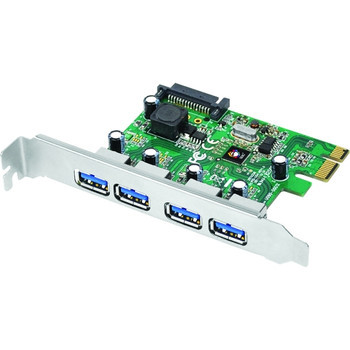 1023111782__49745.1536166955__28929.1696262879.jpg JU-P40412-S1 | SIIG | 4-Port Usb 3.0 Pcie 4 X 9-Pin Type A Female Usb 3.0 Usb External 1 X 15-Pin Sata Power Internal Retail - Image 1