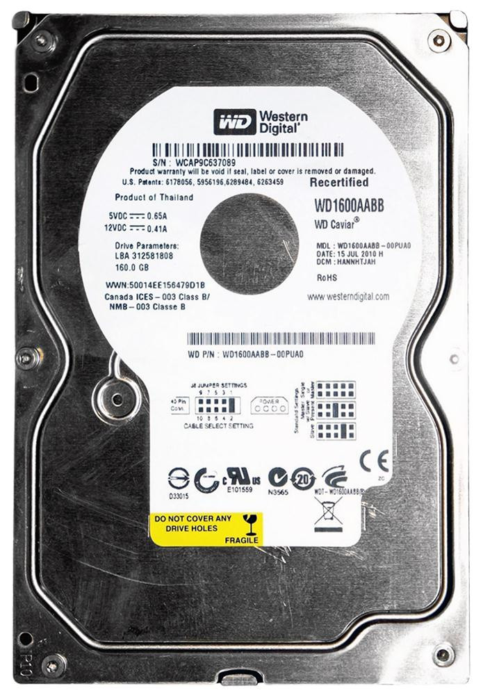 134f66e1a1d418a8868bf3a7c7defcb2__92784.1698701303.jpg WD1600AABB | Western Digital | Caviar 160Gb 7200Rpm Ata-100 2Mb Cache 3.5-Inch Internal Hard Drive - Image 1