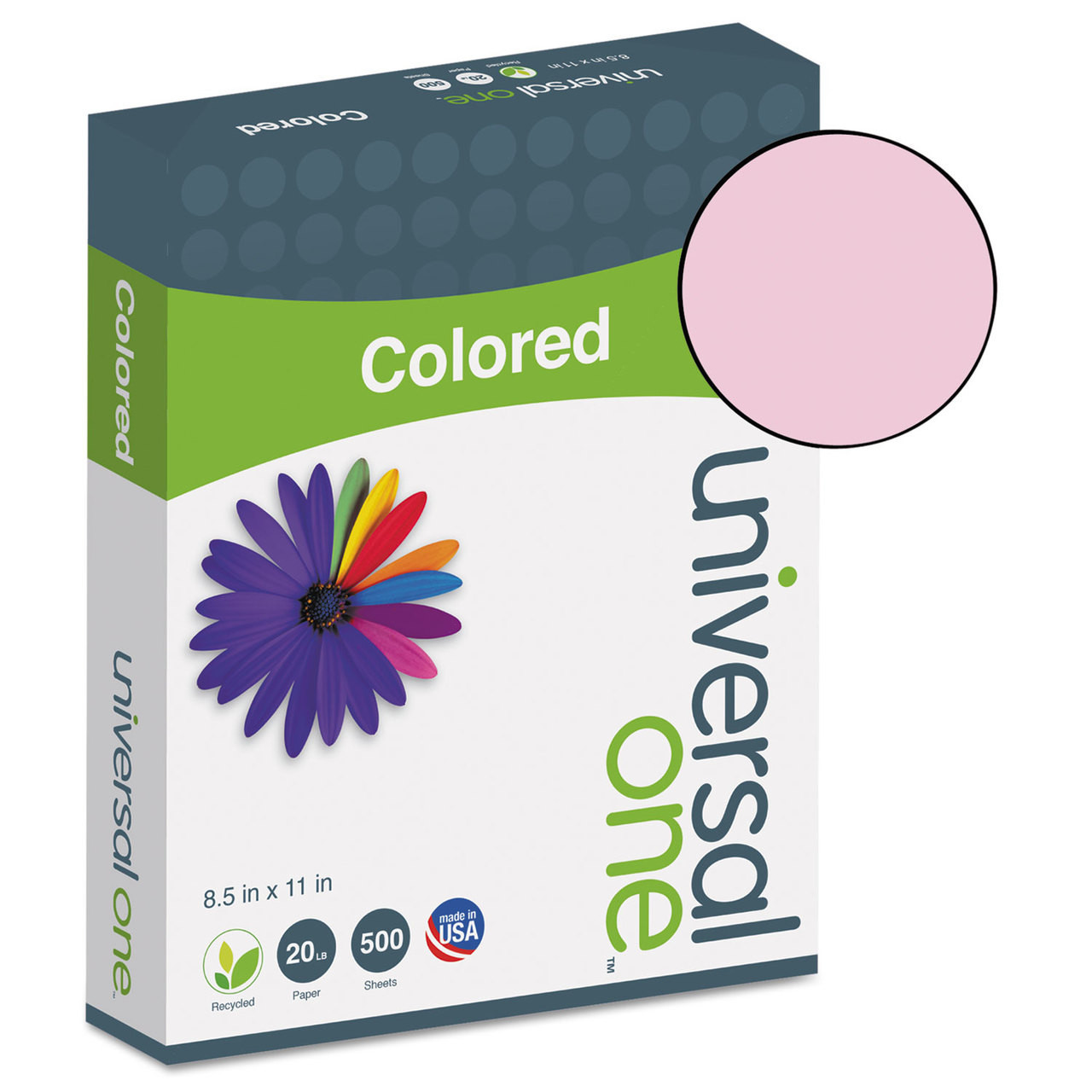 186889__44949.1555145902__22736.1772479817-1.jpg UNV11204 | Universal | Colored Paper 8-1/2 x 11 Pink1 Ream - Image 1