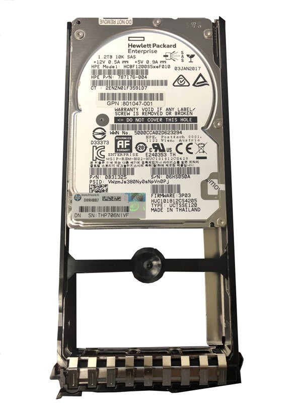 248252__35150.1698708516.jpg J8S33A | HP | e 3Par Storeserv 20000 1.2Tb Sas 6Gbps 10000Rpm 2.5Inch Sff Fips 1402 Validated Selfencrypting Drive (Sed) Hard Drive With Tray - Image 1