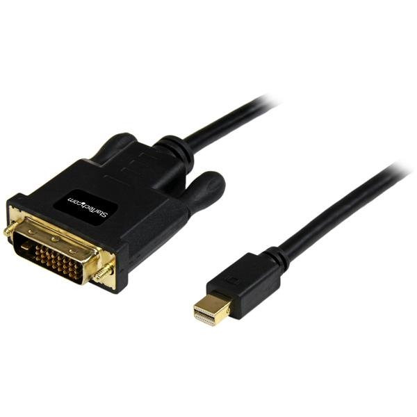 25gXPyk1PkG2EDKGo3ABag.c-r__58545.1708125525.jpg MDP2DVIMM6B | StarTech.com | video cable adapter 70.9" (1.8 m) mini DisplayPort DVI-D Black - Image 1