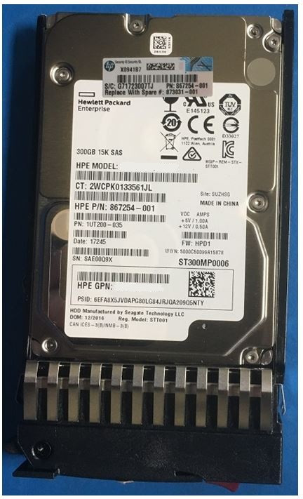 291013__51523.1696272309.jpg 867254-001 | HP | 300gb Sas 12gbps 15000rpm 2.5inch Sff Hot Swap Dual Port Enterprise Standard Carrier Digitally Signed Firmware Hard Drive With Tray - Image 1