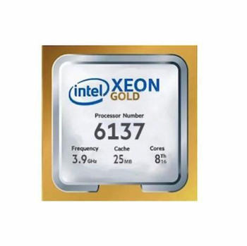 338-BORD | Dell | Intel Xeon Gold 6137 3.9G 8C/16T 8.0GT/s 24.75M Cache Turbo HT (205W) DDR4-2666