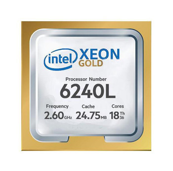 379-BDUS-lg__15809.1657100470__36349.1696340431.jpg 379-BDUS | Dell | Intel Xeon Gold 6240L 2.6G 18C/36T 10.4GT/s 24.75M Cache Turbo HT (150W) DDR4-2933 - Image 1