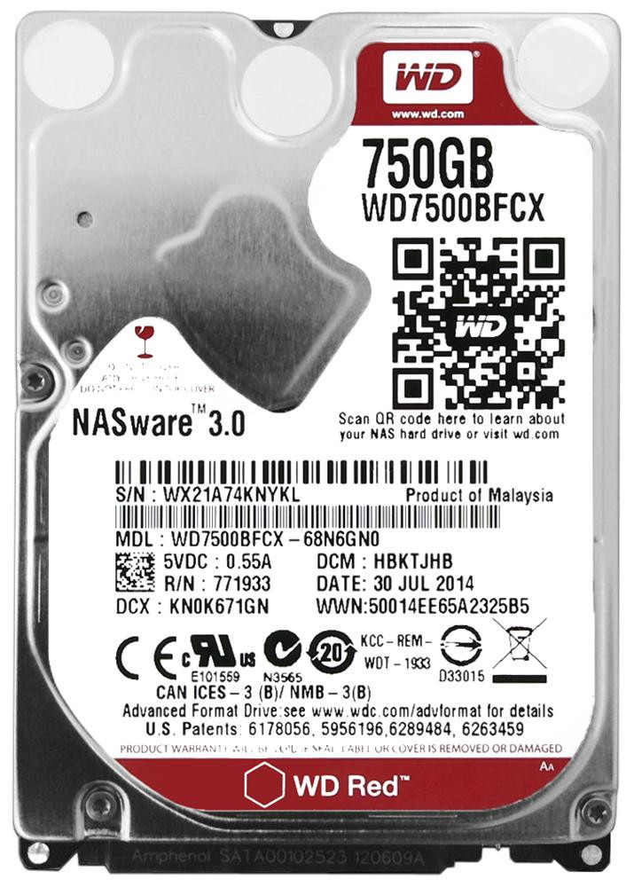 45f37ea454d43108b3226968e25f718b__61236.1698704772.jpg WD7500BFCX | Western Digital | Red 750Gb 5400Rpm Sata 6Gbps 16Mb Cache 2.5-Inch Internal Hard Drive - Image 1
