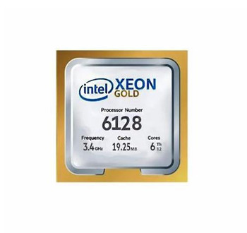 473343R-L21-lg__53282.1667209530__14386.1696340521.jpg 473343R-L21 | HPE | 3.40GHz 10.40GT/s UPI 19.25MB L3 Cache Socket LGA3647 Intel Xeon Gold 6128 6-Core Processor Upgrade for Synergy 480/660 Gen10 - Image 1