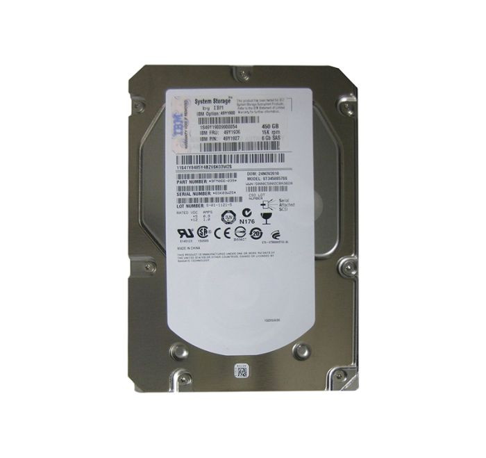 49y1900-o_fkzdr4jtk8lmxnij__24252.1696345336.jpg 49Y1900 | IBM | 450 GB 3.5 INTERNAL HARD DRIVE | 6GB/S SAS | 15000 RPM | HOT SWAPPABLE - Image 1
