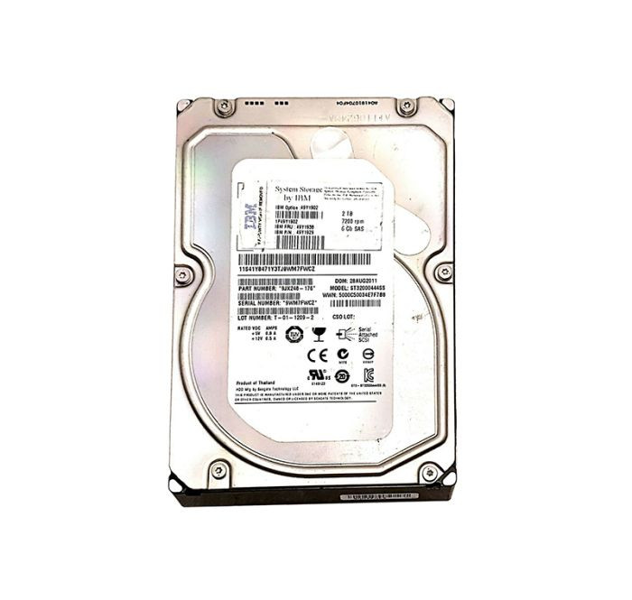 49y1902-o_m8qcitvhuiky6ovp__55885.1696345336.jpg 49Y1902 | IBM | 2 TB 3.5 INTERNAL HARD DRIVE | 6GB/S SAS | 7200 RPM | HOT SWAPPABLE - Image 1