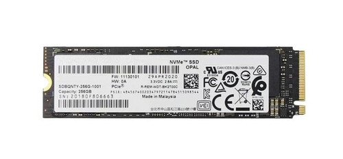 5SS0W79519-lg__01407.1671696803__67333.1696280188.jpg 5SS0W79519 | Lenovo | 256GB TLC PCI Express 3.0 x4 NVMe M.2 2280 Internal Solid State Drive (SSD) - Image 1