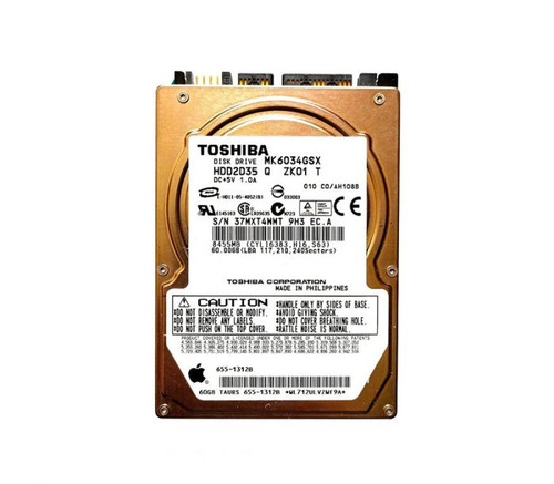 655-1312b_wlxtoyjmhpqrojxo__54978.1696345983.jpg 655-1312B | APPLE | 60GB 5400RPM SATA 1.5GB/S 2.5-INCH HARD DRIVE - Image 1