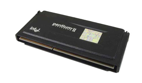 677299-001__54249.1696343508.jpg 677299-001 | Intel | Pentium II 1-Core 300MHz 66MHz FSB 512KB L2 Cache Socket SC242 Processor - Image 1