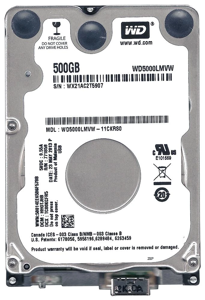 686ab65babd6d809a1c416fc48464c2a__98419.1698767104.webp WD5000LMVW | Western Digital | 500Gb 5400Rpm Usb 3.0 2.5-Inch Internal Hard Drive - Image 1