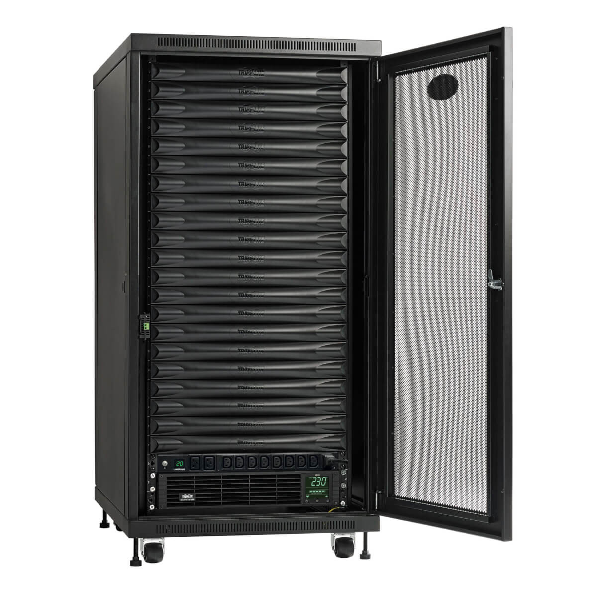 6Xj80EHBKky9Bt-XHXsBXQ.c-r__96226.1708128241-1.jpg MDA2F21UPX00000 | Tripp Lite | rack cabinet 24U Freestanding rack Black - Image 1