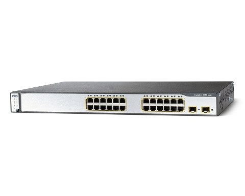 71447__10215.1698705963.jpg WS-C3750-24PS-S | CISCO | (Wsc375024Pss) Catalyst 3750 Series 24 Port 10/100 Poe + 2 Sfp Standard Image Switch - Image 1