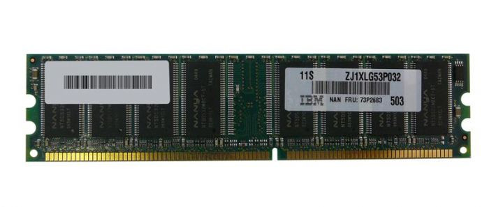 73p2683-73p2683_brrcuybykxsk69tn__48786.1696345412.jpg 73P2683 | IBM | 256MB DDR-400MHZ PC3200 NON-ECC UNBUFFERED CL3 184-PIN DIMM 2.5V MEMORY MODULE - Image 1