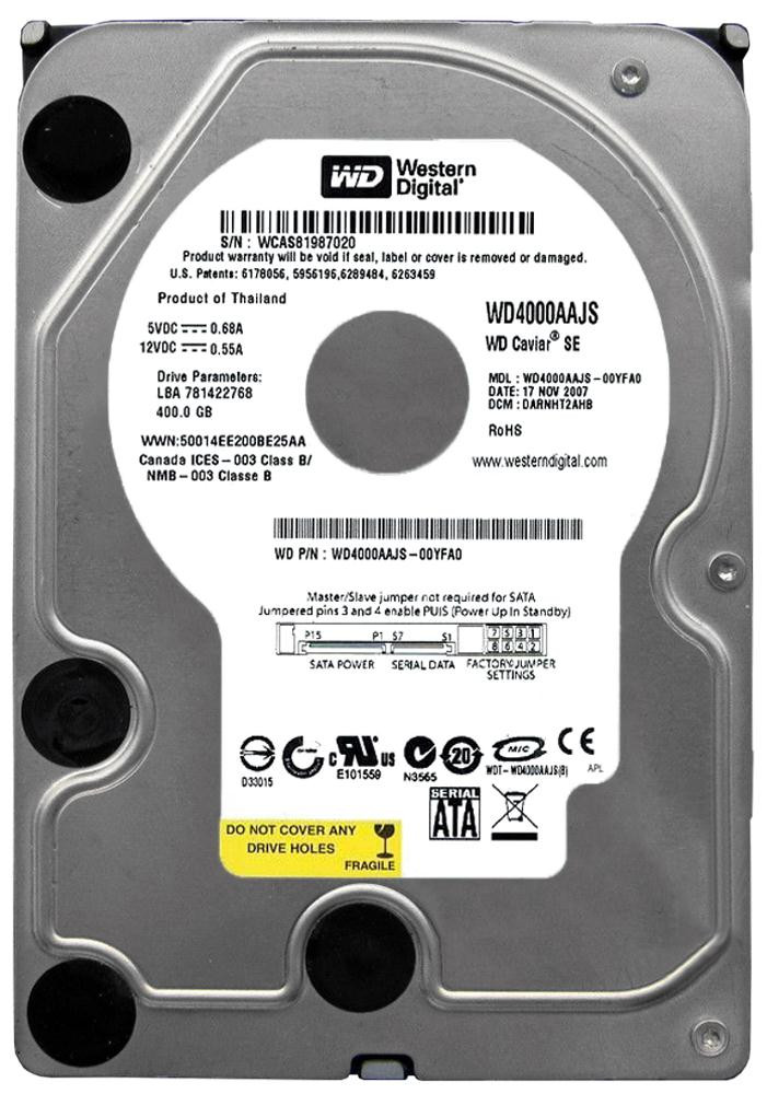 945e8d6ef92ad2f36f003d9e7aef815c__97026.1698704799.jpg WD4000AAJS | Western Digital | Caviar Blue 400Gb 7200Rpm Sata 3Gbps 8Mb Cache 3.5-Inch Internal Hard Drive - Image 1