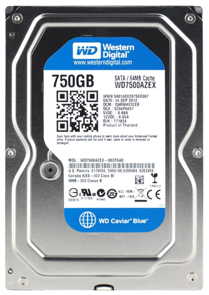 99049215e96ead5a14001b370c66bb42__05598.1698703866.jpg WD7500AZEX | Western Digital | Caviar Blue 750Gb 7200Rpm Sata 6Gbps 64Mb Cache 3.5-Inch Internal Hard Drive - Image 1