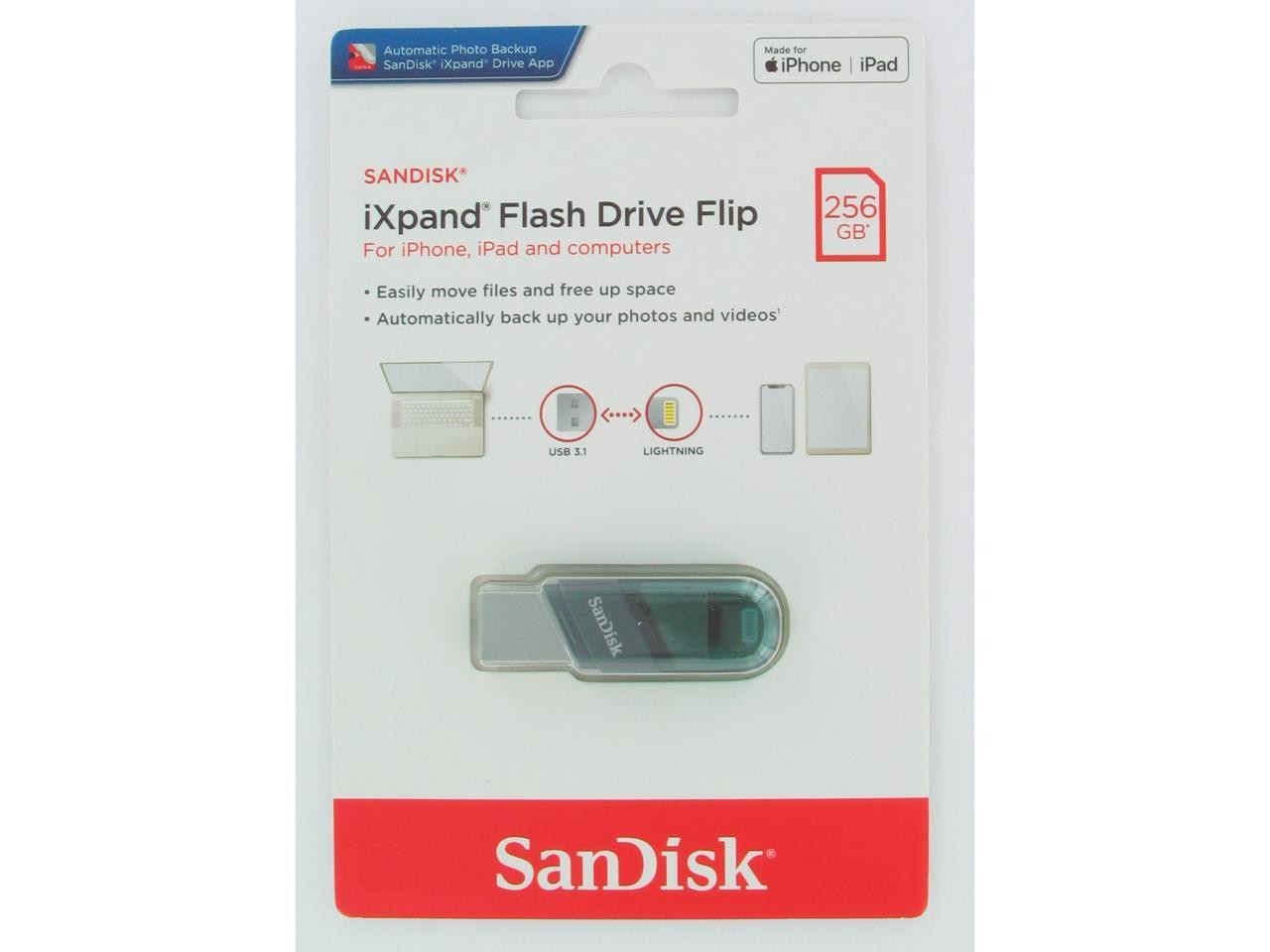 AHRZS210111PrME9__40120.1706036341.jpg SDIX90N-256G-GN6NE | SanDisk | 256GB iXpand USB 3.1 Flash Drive - Image 1