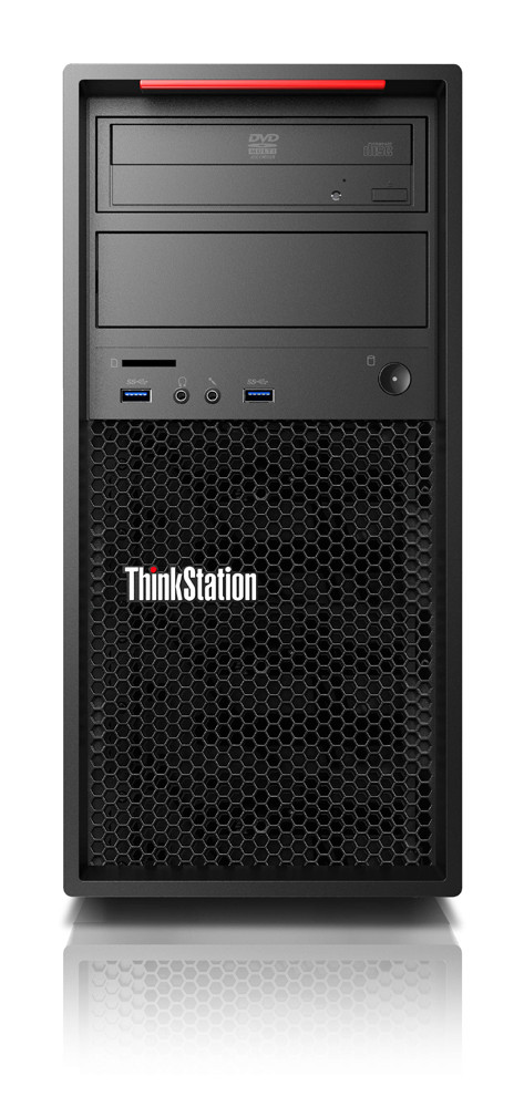 CHUbKn8C90aSADz-CzqVDw.c-r__74086.1708122839-1.jpg 30BH0057US | Lenovo | ThinkStation P320 DDR4-SDRAM i7-7700 Tower Intel Core i7 16 GB 1000 GB HDD Windows 10 Pro Workstation Black - Image 1