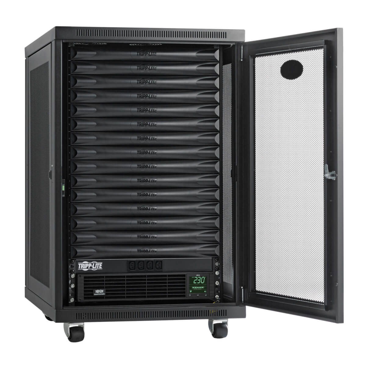 DGWFsi-eCkGDu3mKwXA-OA.c-r__06220.1708128240-1.jpg MDA2F15UPX00000 | Tripp Lite | rack cabinet 18U Freestanding rack Black - Image 1