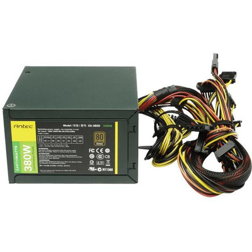 EA-380DGREEN-lg__44288.1673208280__23189.1696336079.jpg EA-380D-GREEN | Antec | EarthWatts Green 380-Watts ATX12V/EPS12V 80 Plus Bronze Power Supply EA-380D - Image 1