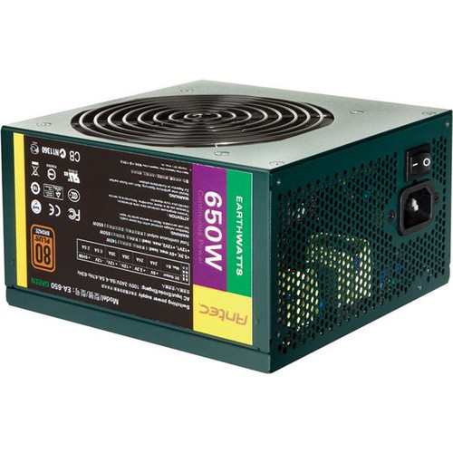 EA650GREEN-lg__56982.1673190699__92579.1696336389.jpg EA650GREEN | Antec | EarthWatts EA650 Green 650-Watts ATX 12V 80Plus Power Supply with Active PFC - Image 1