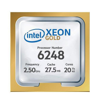 G6248-lg__89036.1667205113__14212.1696340468.jpg G6248 | Intel | Xeon Gold 6248 20-Core 2.50GHz 27.5MB Cache Socket FCLGA3647 Processor - Image 1
