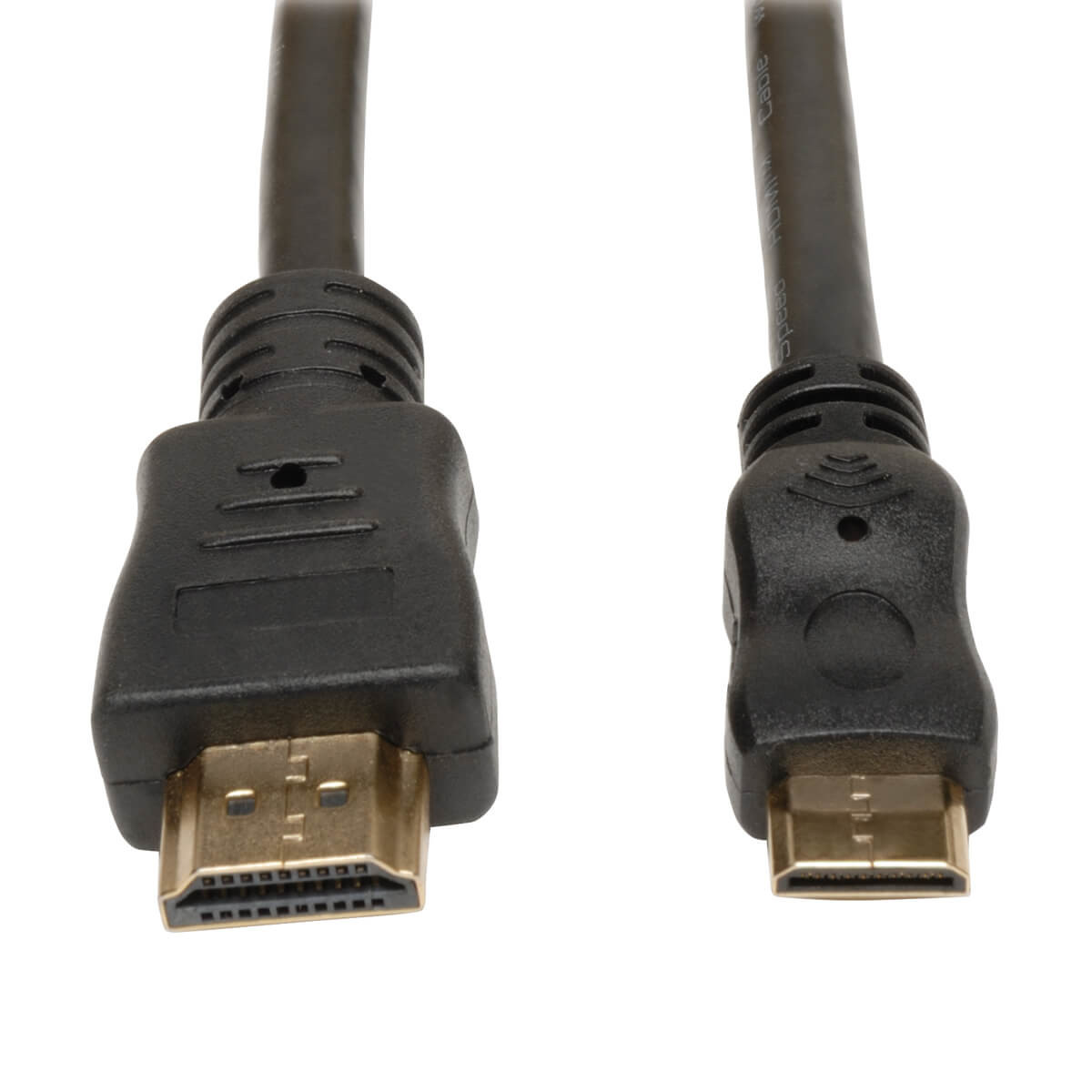 IobrDi7RtkC8wBsp78-d4Q.c-r__86870.1708127930.jpg P571-010-MINI | Tripp Lite | 10ft, HDMI - Mini HDMI HDMI cable 120.1" (3.05 m) HDMI Type C (Mini) HDMI Type A (Standard) Black - Image 1