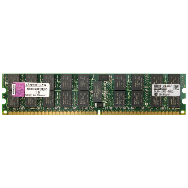 KVR800D2D4P6-4GHC__02940.1707322003-1.jpg KVR800D2D4P6/4GHC | Kingston Technology | 4GB DDR2-800MHz PC2-6400 ECC Registered CL6 240-Pin DIMM 1.8V Dual Rank Memory Module - Image 1