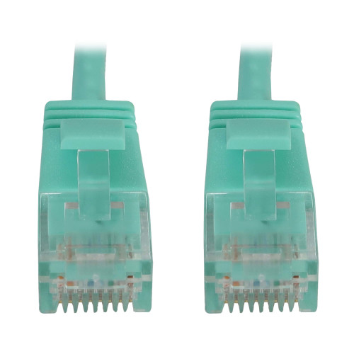 KwDE3rg8cEWBaBUDqFCCpQ.c-r__54188.1708128539.jpg N261-S25-AQ | Tripp Lite | networking cable Aqua color 300" (7.62 m) Cat6a U/UTP (UTP) - Image 1