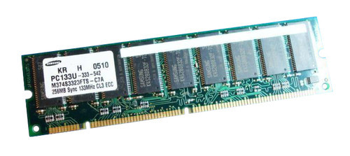 M374S3323FTS-C7A-lg__21202.1676300792__38087.1696280047.jpg P7681A-PE | Edge Memory | 256MB PC133 133MHz ECC Unbuffered CL3 168-Pin DIMM Memory Module - Image 1