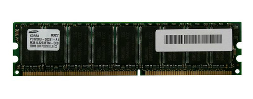 M381L3223ETM-CCC-x-lg__38076.1676353470__42891.1696280031.jpg PE193799 | Edge Memory | 256MB PC3200 DDR-400MHz ECC Unbuffered CL3 184-Pin DIMM Memory Module - Image 1
