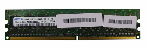 M391T6553CZ3-CE6-lg__03063.1676357244__22464.1696280000.jpg PV940ET-AA | Memory Upgrades | 512MB PC2-5300 DDR2-667MHz ECC Unbuffered CL5 240-Pin DIMM Single Rank Memory Module - Image 1