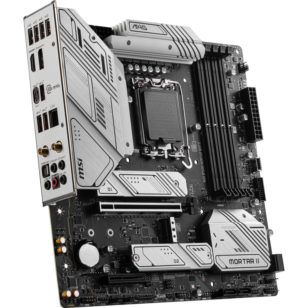 MAG-B760M-MORTAR-WIFI-II-0__58942.1769105254-1.jpg B760MMORWIFI2 | MSI| MAG B760M Mortar WiFi II LGA-1700 DDR5 mATX Gaming Desktop Monitor - Image 1