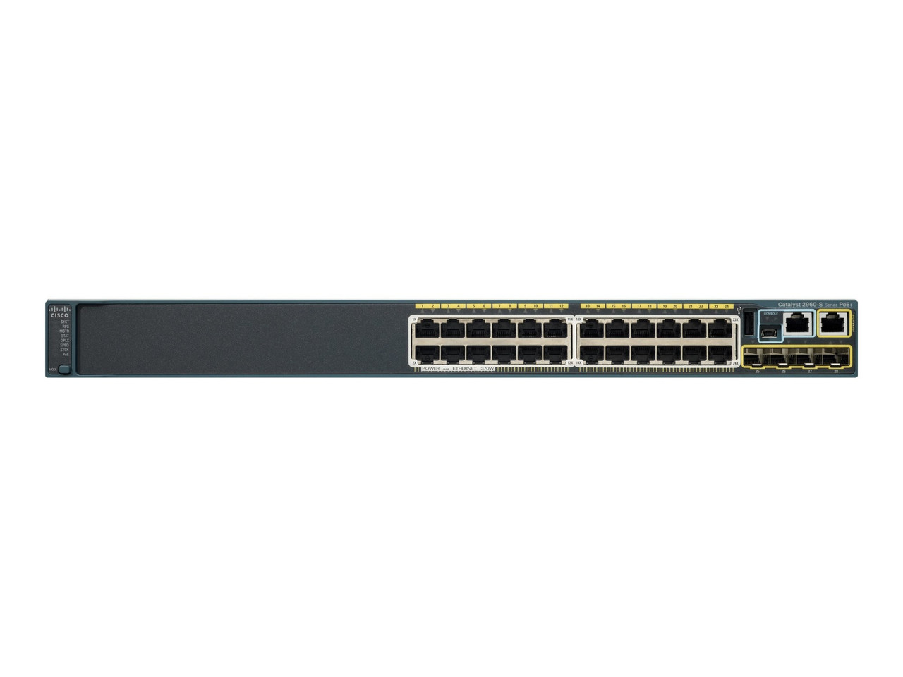 OC9d3PcyRE-Tw3T-3Yo8jQ.c-r__90406__05463.1698770817.jpg WS-C2960S-24PSL - Cisco CAT 2960S 24 GIGE POE 370W 4 X SFP LAN B - Image 1