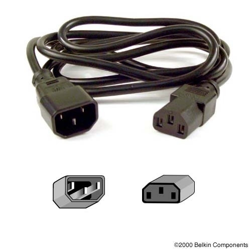 Oe-7Lo821kuVbilfuhMSsA.c-r__04726.1708117278.jpg F3A102-05 | Belkin | PRO Series Computer-Style AC Power Extension Cable Black 59.1" (1.5 m) - Image 1
