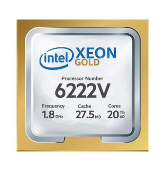 P11440-B21-lg__33338.1667197710__62618.1696340553.jpg P11440-B21 | HPE | 1.80GHz 27.5MB Cache Socket LGA3647 Intel Xeon Gold 6222V 20-Core Processor Upgrade for Synergy 480/660 Gen10 - Image 1