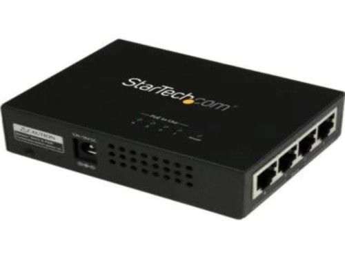 POEINJ4G__24345.1707323455.jpg POEINJ4G | StarTech | 120V 4-Port Gigabit Ethernet POE+ Injector - Image 1