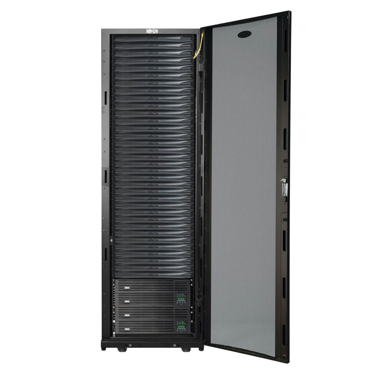 QyKpgmxhUUCEFkc7w4Vh-w.c-r__69353.1708128235-1.jpg MDA1F34UPX00000 | Tripp Lite | rack cabinet 42U Freestanding rack Black - Image 1