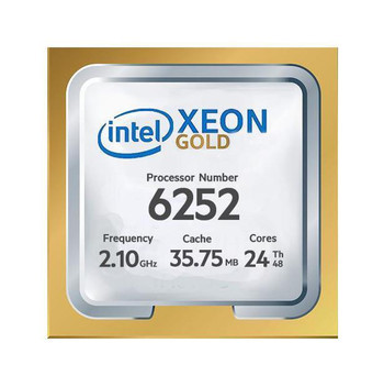 R640-6252-lg__32360.1667209587__77543.1696340506.jpg R640-6252 | Dell | 2.10GHz 35.75MB Cache Socket FCLGA3647 Intel Xeon Gold 6252 24-Core Processor - Image 1