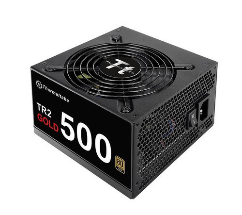 TR2-500AH2NSG-lg__22883.1673198229__26974.1696336272.jpg TR2-500AH2NSG | Thermaltake Tech | PS-TR2-0500NPCG-G 500-Watts ATX12V 87% Efficiency 80 Plus Gold Power Supply - Image 1