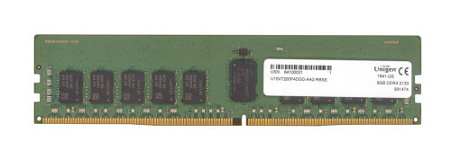 U10V7200P4DGD-AA2-RBSE-lg__03987.1676405540__11263.1696279633.jpg U10V7200P4DGD-AA2-RBSE | Unigen | 8GB PC4-17000 DDR4-2133MHz ECC Registered CL15 288-Pin DIMM 1.2V Single Rank Memory Module - Image 1