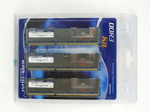 W1333RX24G-lg__97505.1676412410__35104.1696279555.jpg W1333RX24G | Super Talent | 24GB Kit (3 X 8GB) PC3-10600 DDR3-1333MHz ECC Registered CL9 240-Pin Triple Channel DIMM Memory - Image 1