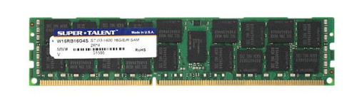 W16RB16G4S-lg__58697.1676412694__98420.1696279551.jpg W16RB16G4S | Super Talent | 16GB PC3-12800 DDR3-1600MHz ECC Registered CL11 240-Pin DIMM Dual Rank Memory Module - Image 1