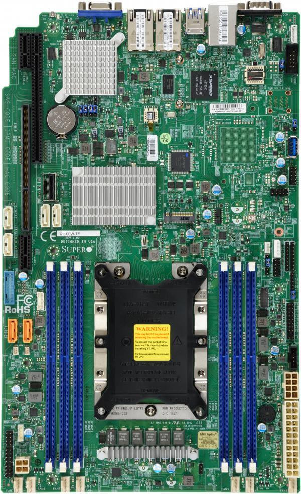 X11SPW-TF__23600__59203.1744650646.jpg X11SPW-TF | SUPERMICRO | Proprietary Wio INTEL C622/Xeon Ddr4 LGa-3647 Motherboard - Image 1