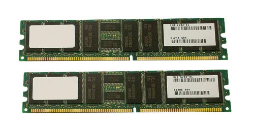 X7603A-lg__32481.1676459584__00283.1696279509.jpg X7603A | Sun | 1GB Kit (2 X 512MB) PC2100 DDR-266MHz Registered ECC CL2.5 184-Pin DIMM 2.5V Memory - Image 1